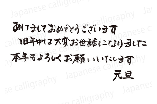 あけましておめでとうございます旧年中は大変お世話になりました本年もよろしくお願いいたします元旦