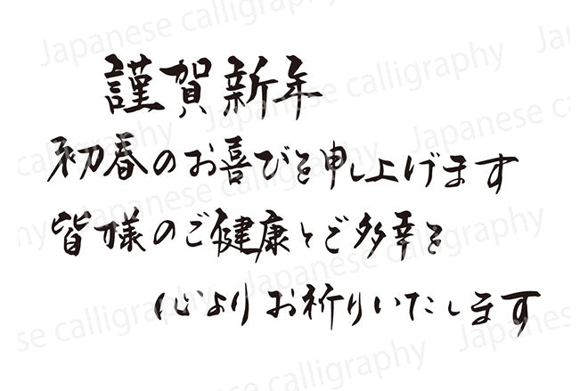 謹賀新年初春のお喜びを申し上げます皆様のご健康とご多幸を心よりお祈りいたします元旦